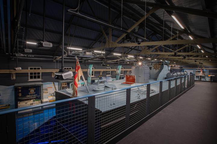 A view from the mezzanine of the stern of MTB71 Credit NMRN