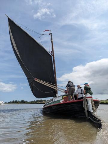 Maud under sail