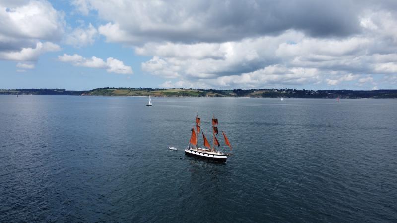 Gentle sail across Falmouth Bay