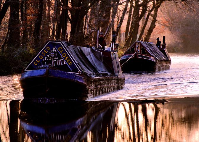 Heading along the Trent and Mersey Canal