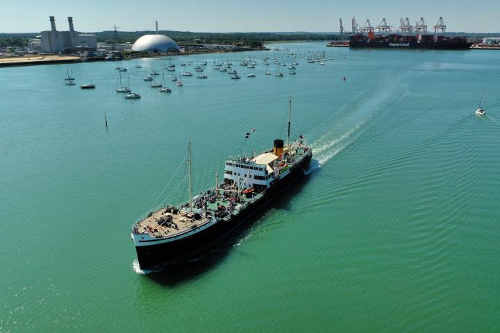 Photo Competition 2023 -Steamship Shieldhall steams down Southampton Water to the Solent, by Will Faulkner