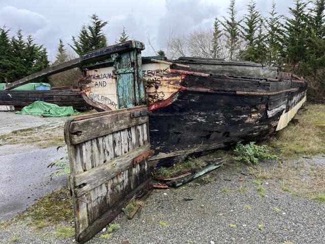 SPEEDWELL ashore offsite at Ellesmere Port, Feb 2024