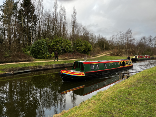 Atilla cruising down a canal in 2024