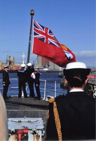 HMS Caroline - flying ensign