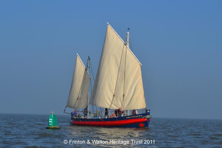 Port side view, under sail