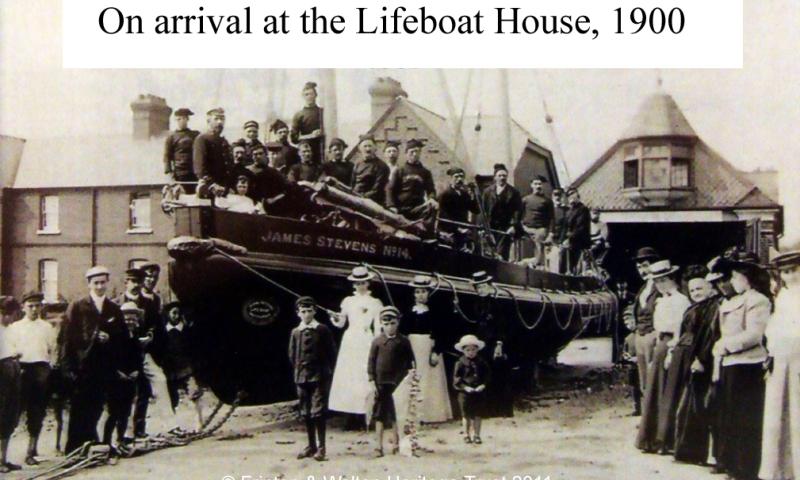 On arrival at the Lifeboat House 1900