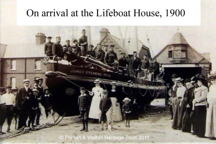 On arrival at the Lifeboat House 1900