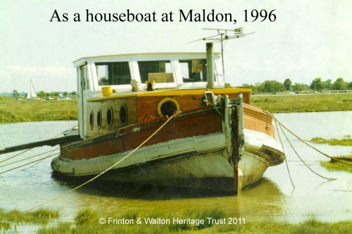 As a houseboat at Maldon 1996