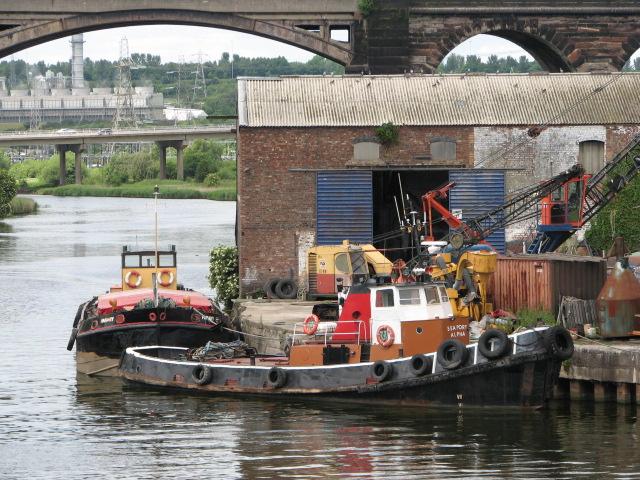 Moored, starboard view