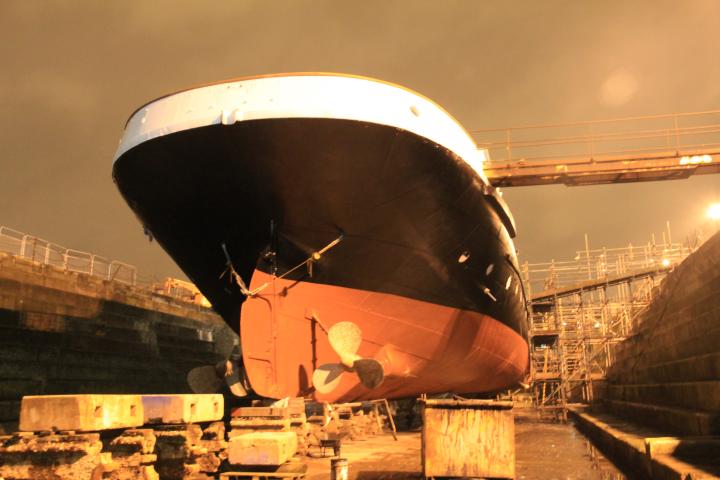 SS Nomadic - stern, rudder