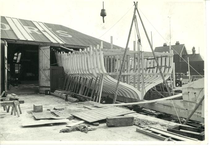 St Just - being built at Priors Boatyard, Burnham