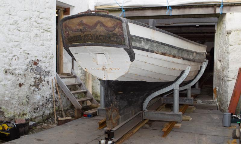 Peggy being moved from Nautical Museum for Conservation, Jan 2015 iii