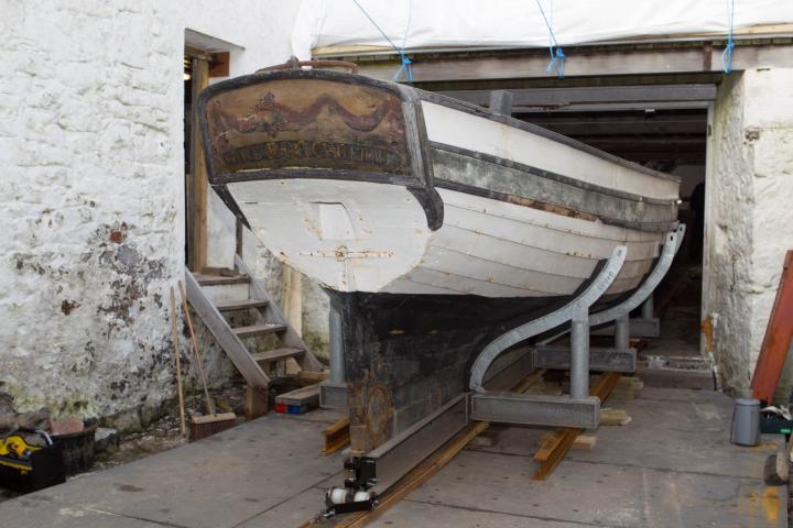 Peggy being moved from Nautical Museum for Conservation, Jan 2015 iii