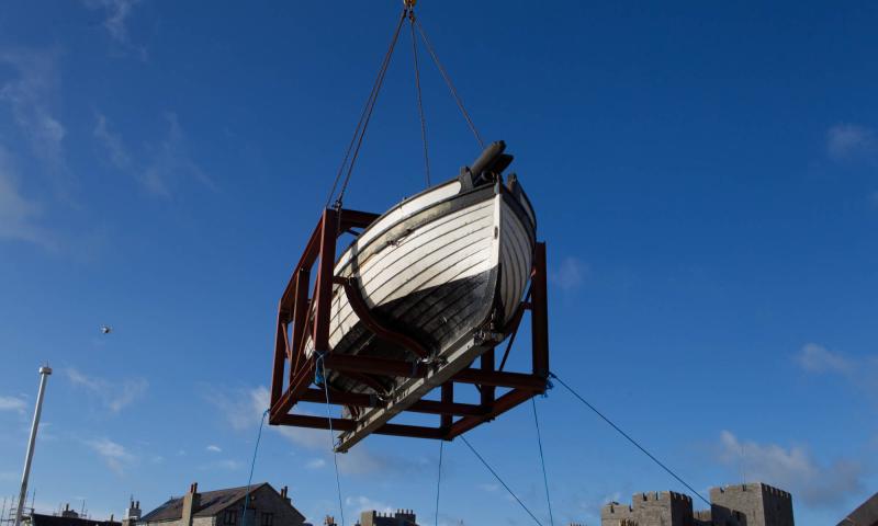 Peggy being moved from Nautical Museum for Conservation, Jan 2015 ii