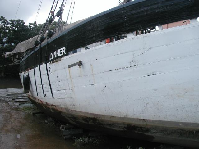 Lynher out the water - starboard side