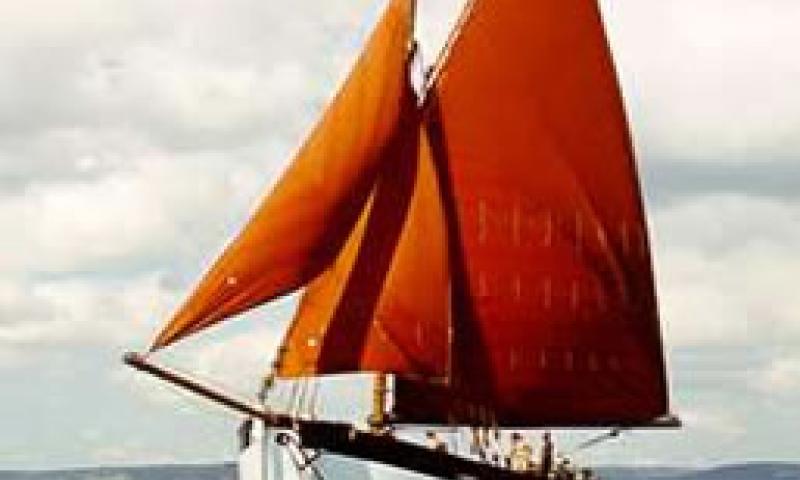 LYNHER - under sail in 1998. Port bow.