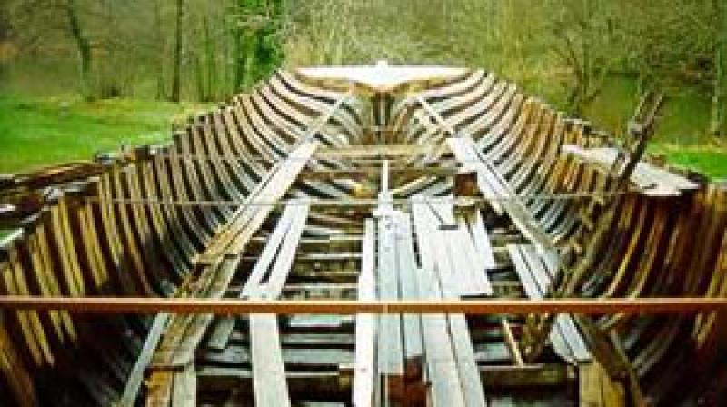 LYNHER - replaced framework and transom. Interior amidships looking aft.