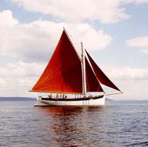 LYNHER - under sail. Starboard side