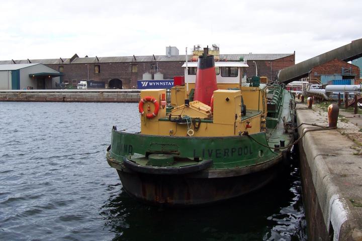 SAFE HAND -  at the Beaco Works, Brocklebank Dock. Stern looking forward.