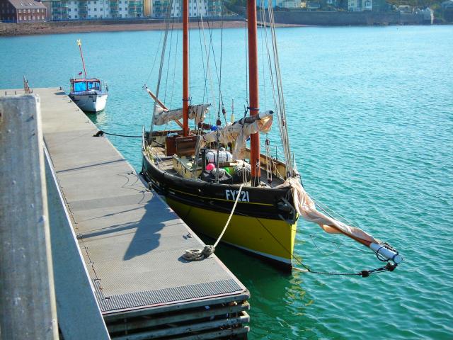 Our Boys - in harbour, aerial view