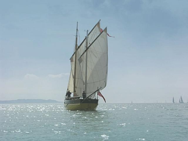 Our Boys under sail - stern view