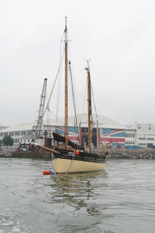 Our Boys on her mooring at Cowes