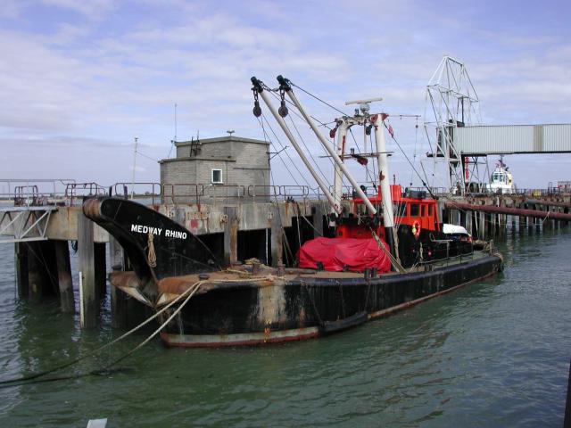 Medway Rhino alongside - port side view