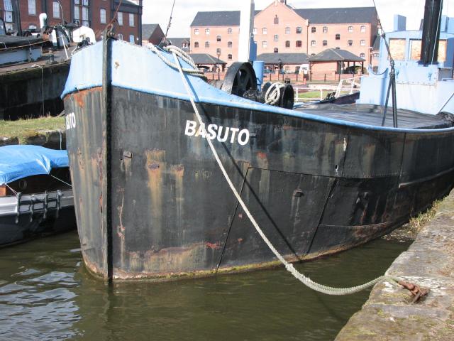 Bow of Basuto looking aft