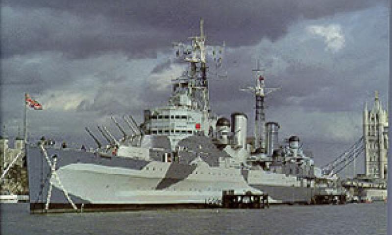 HMS Belfast - view from port bow