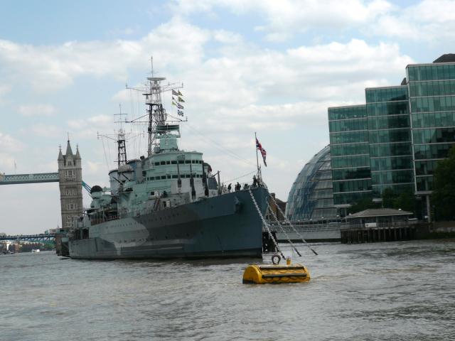 HMS Belfast on the Thames