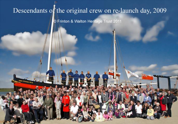 James Stevens No. 14 - descendants of the original crew on re-launch day 2009