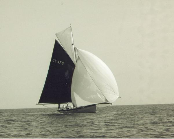 ETHEL ALICE - underway. bow from port quarter looking aft.