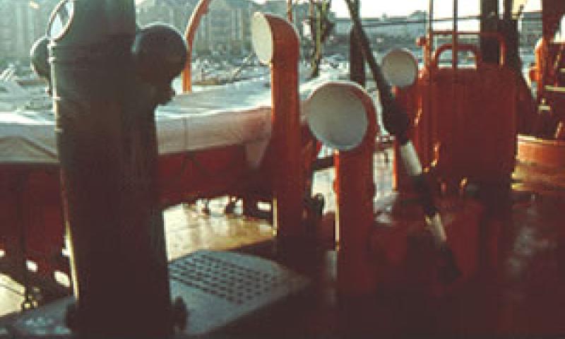 HELWICK - Deck behind Wheelhouse with lifeboat.