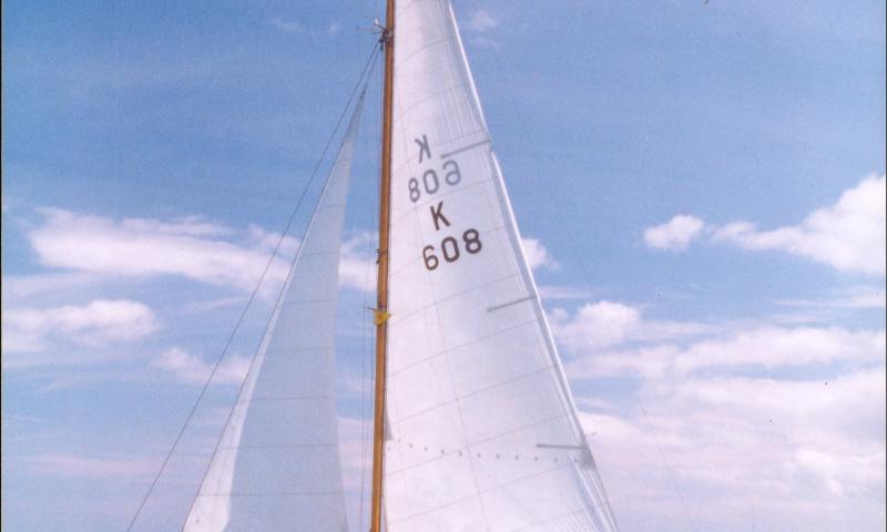 Corrie under sail - port side