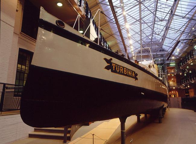 Turbinia on display - bow view