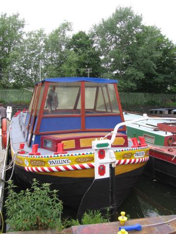 Pauline in her berth - stern view