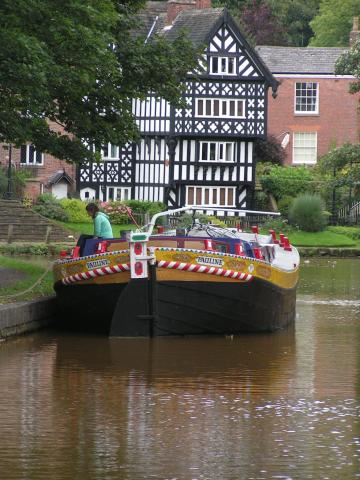 Pauline - stern view, Calder and Hebble Keel, Worsley (photo comp entry)