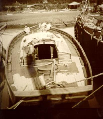 MERMAID - circa 1950 main deck looking forward.