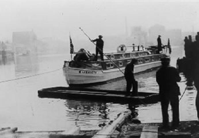 ELIZABETH - refloated at Brayford Pool at Lincoln.