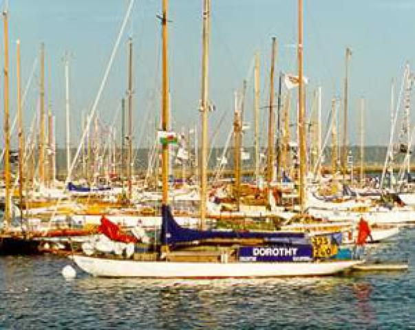 DOROTHY moored at Brest in 1996. Port side.