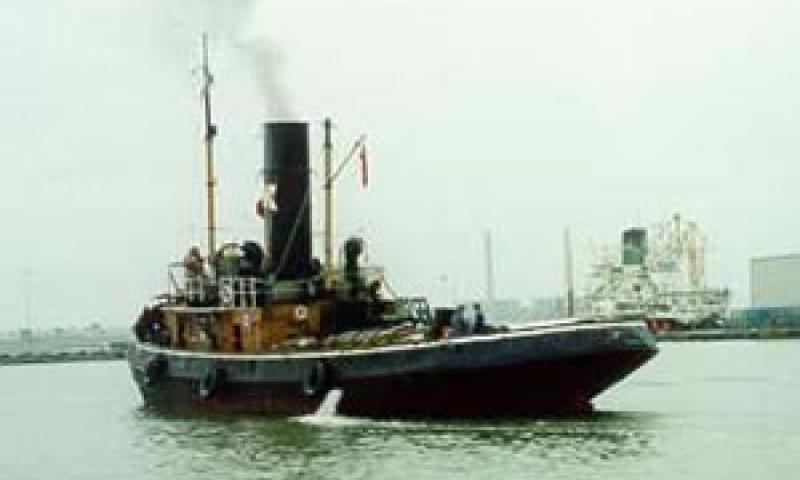 CHALLENGE - first re-steaming in 1995.  Stern view.
