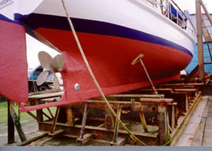 SHAHJEHAN - underwater profile, stern from starboard side looking forward.