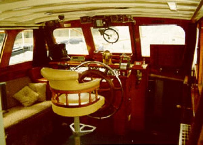 DUNEDIN - interior of wheelhouse.