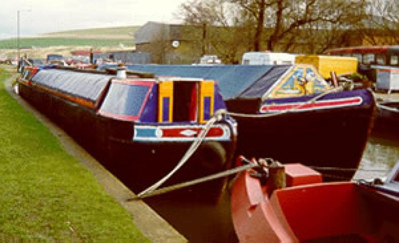 CHISWICK (right) and butty ST AUSTELL (left) - at Langely Mill near Nottingham. Bow from starboard quarter looking aft.