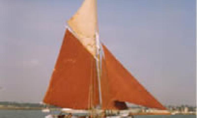 ADC - under sail in the river Colne in Essex taken during the 1980's