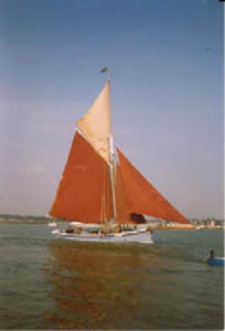 ADC - under sail in the river Colne in Essex taken during the 1980's