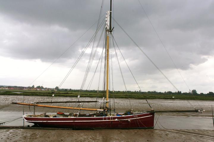 Telegraph - tide out, Essex.