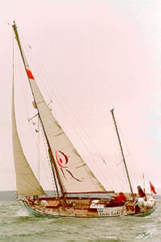 LIVELY LADY - under sail. Port side.