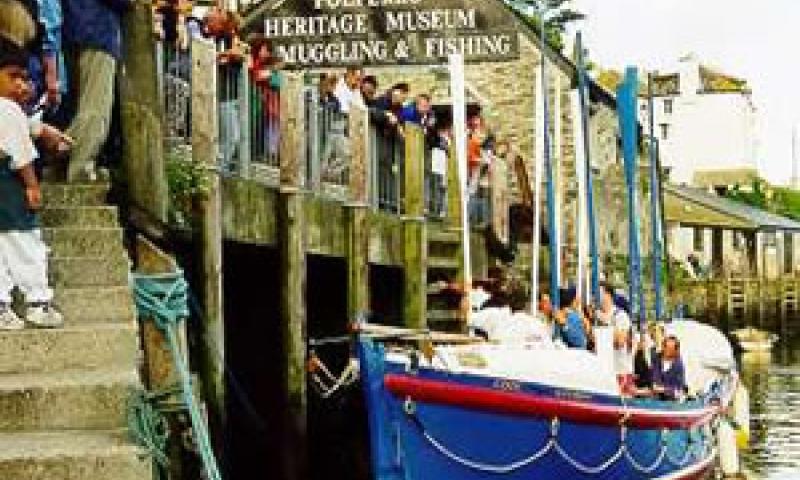 RYDER - outside Polperro Heritage Museum. Stern from starboard quarter looking forward.