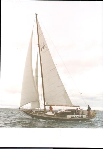 GLANCE - underway. Port side.